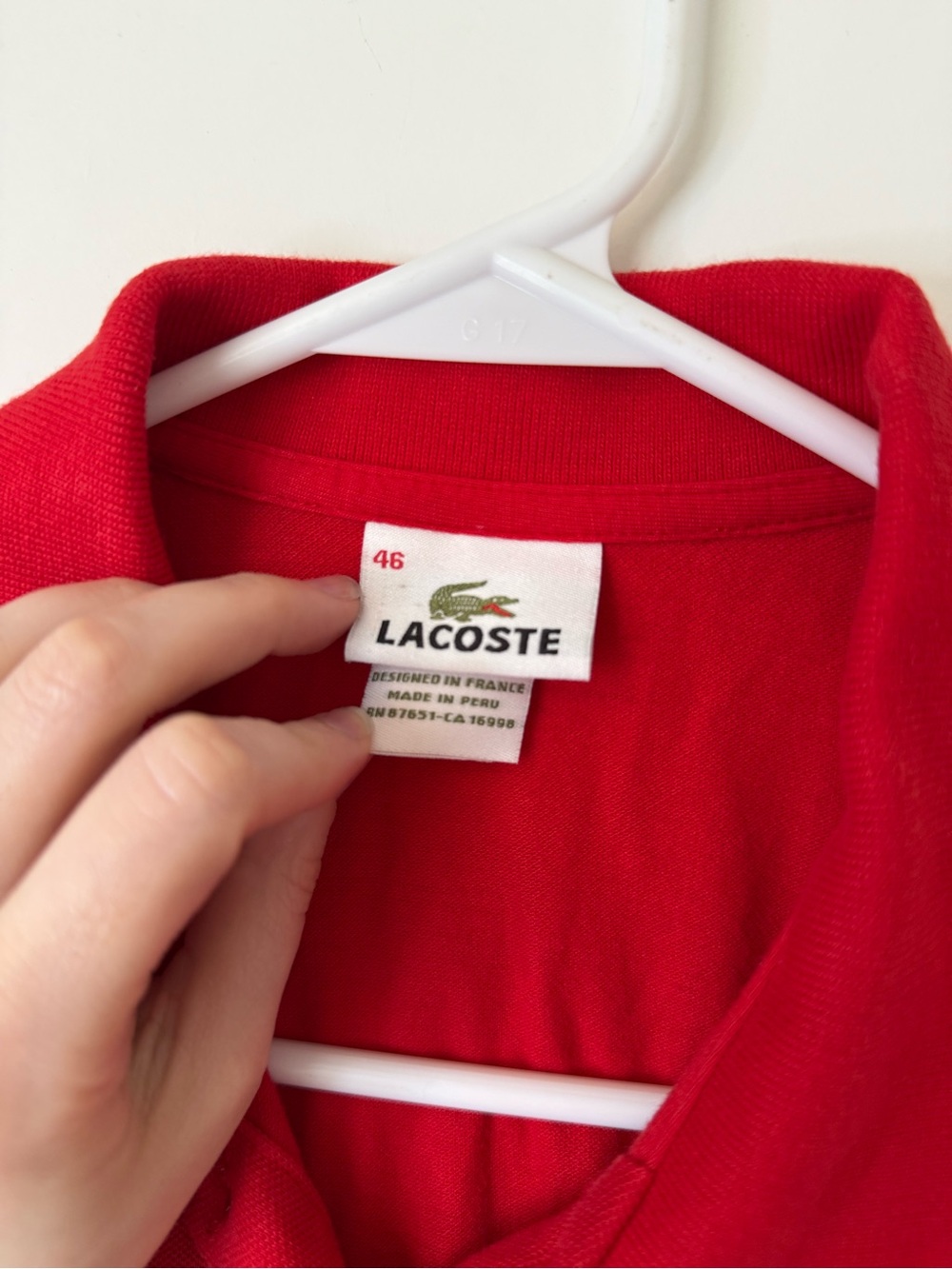 Lacoste Red Pique Polo - Picture 2 of 5